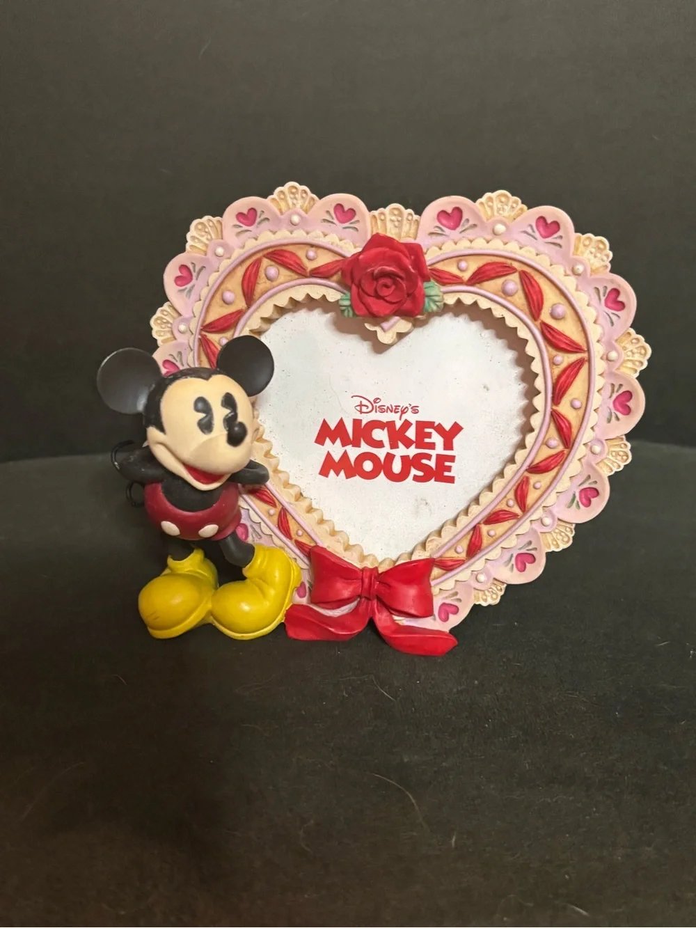 Disney’s Vintage Mickey Heart Picture Frame - Picture 1 of 7